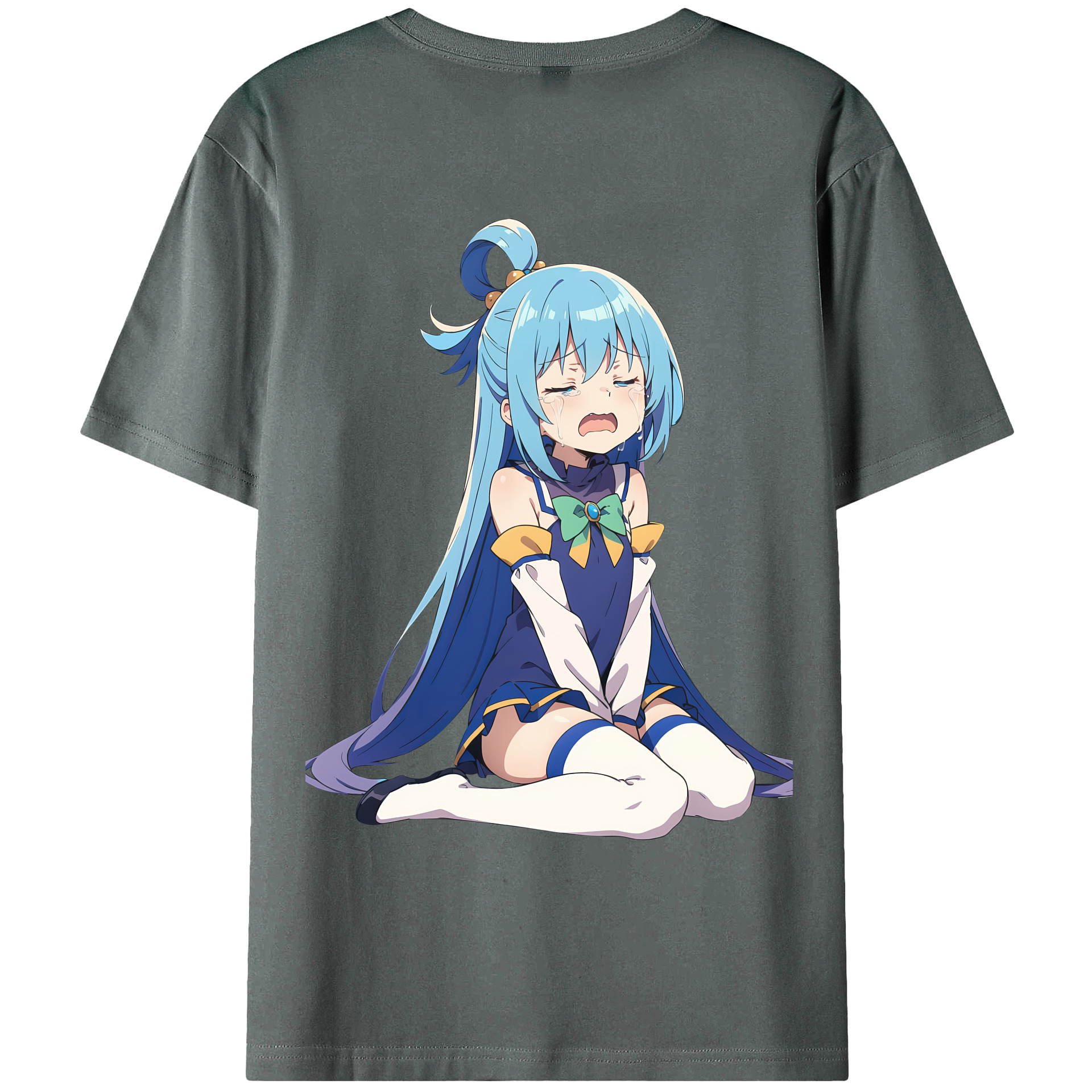 （画像用） 転スラ Regarding Reincarnated to Slime 綿100％ メンズ半袖Tシャツ（バックプリント） 通気性